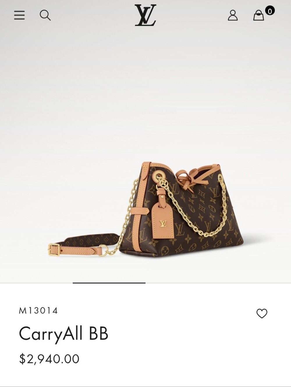 Louis Vuitton Monogram CarryAll BB